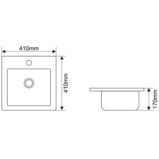 Раковина 41х41 см Melana 9048B-805
