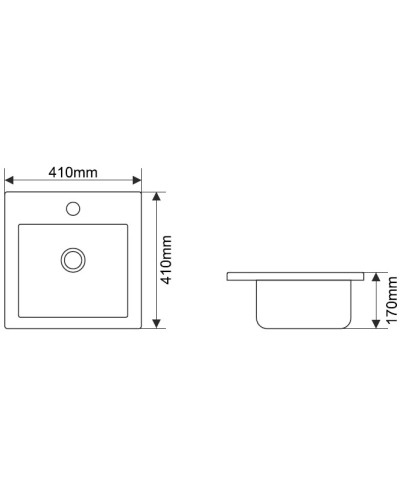 Раковина 41х41 см Melana 9048B-805
