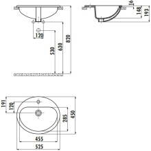Раковина 52,5х45 см Creavit TP22500000
