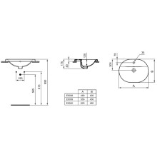 Раковина 55х43 см Ideal Standard Connect E503901