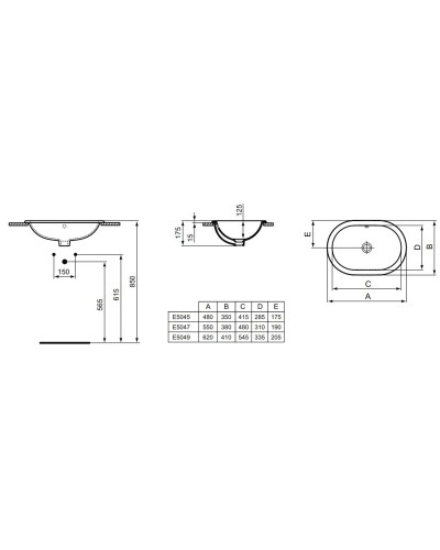 Раковина 48х35 см Ideal Standard Connect E504501
