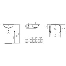 Раковина 50х38 см Ideal Standard Connect E505701
