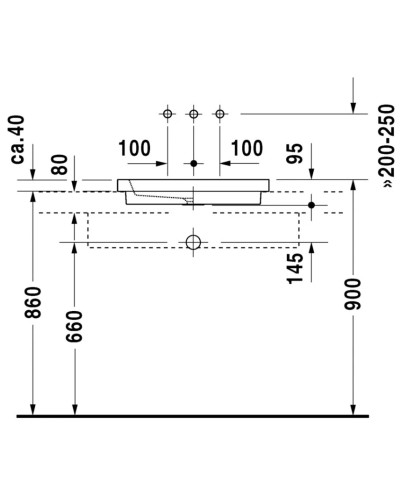 Раковина 58х41,5 см Duravit 2nd Floor 0317580029