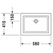 Раковина 58х41,5 см Duravit 2nd Floor 0317580029