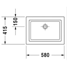 Раковина 58х41,5 см Duravit 2nd Floor 0317580029