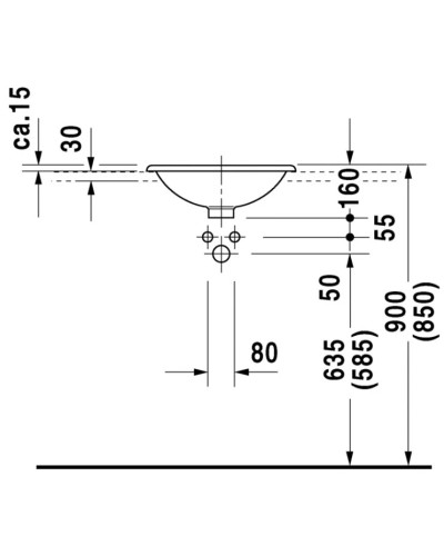Раковина 45 см Duravit Architec 0318450000
