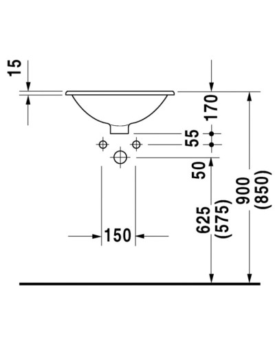 Раковина 47 см Duravit Architec 0468470000