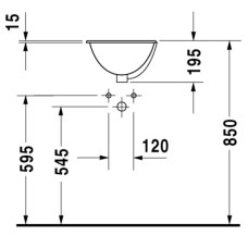 Раковина 33,5 см Duravit Architec Bali 0473340031