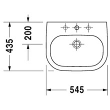 Раковина 54,5х43,5 см Duravit D-Code 0337540000