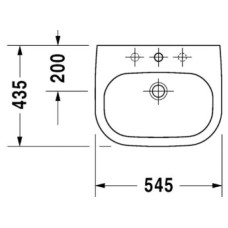 Раковина 54,5х43,5 см Duravit D-Code 0337540000