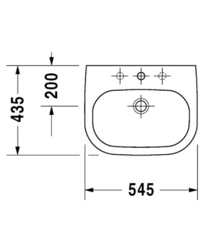 Раковина 54,5х43,5 см Duravit D-Code 0337540000