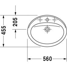 Раковина 56х49,5 см Duravit Duraplus 0472560000