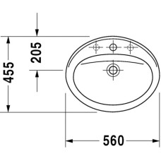 Раковина 56х49,5 см Duravit Duraplus 0472560000