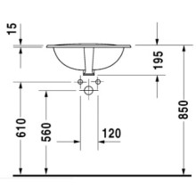Раковина 56х49,5 см Duravit Duraplus 0472560000