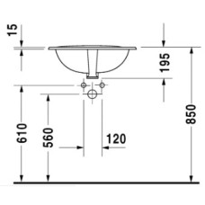 Раковина 56х49,5 см Duravit Duraplus 0472560000