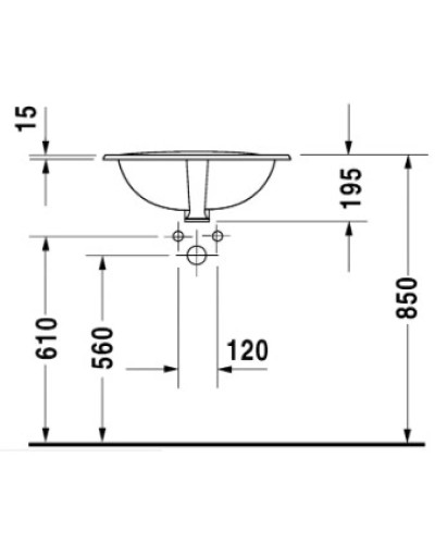 Раковина 56х49,5 см Duravit Duraplus 0472560000