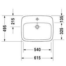Раковина 61,5х49,5 см Duravit DuraStyle 0374620000