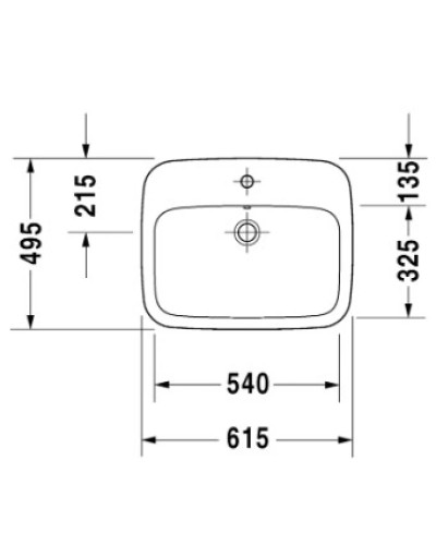 Раковина 61,5х49,5 см Duravit DuraStyle 0374620000