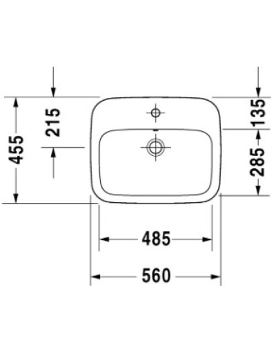 Раковина 56х45,5 см Duravit DuraStyle 0374560000