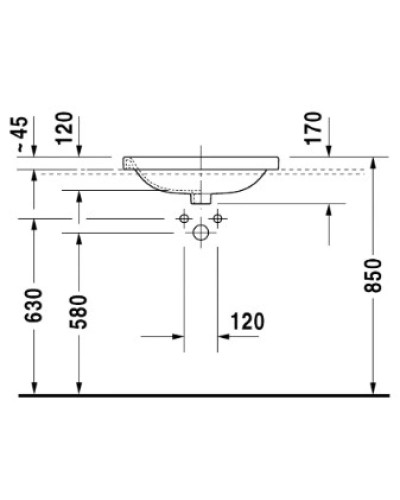 Раковина 56х45,5 см Duravit DuraStyle 0374560000