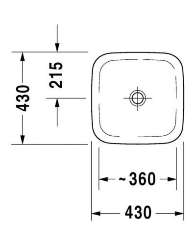 Раковина 43х43 см Duravit DuraStyle 0372430000