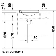 Раковина 43х43 см Duravit DuraStyle 0372430000