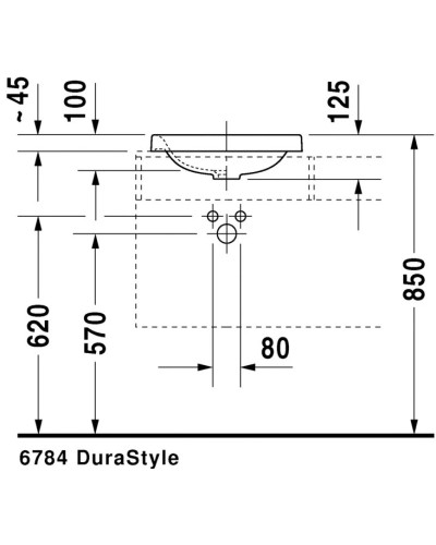 Раковина 43х43 см Duravit DuraStyle 0372430000