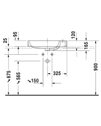 Раковина 65х40 см Duravit Happy D.2 2317650000