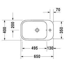 Раковина 65х40 см Duravit Happy D.2 2317650000