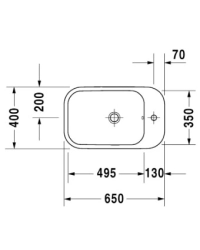 Раковина 65х40 см Duravit Happy D.2 2317650000