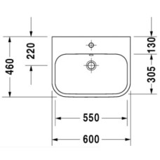 Раковина 60х46 см Duravit Happy D.2 2315600000