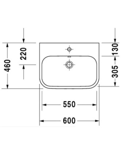 Раковина 60х46 см Duravit Happy D.2 2315600000