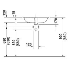 Раковина 60х46 см Duravit Happy D.2 0483600000
