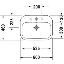 Раковина 60х46 см Duravit Happy D.2 0483600000