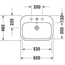 Раковина 60х46 см Duravit Happy D.2 0483600000