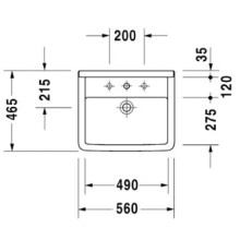 Раковина 56х46,5 см Duravit Starck 3 0302560000