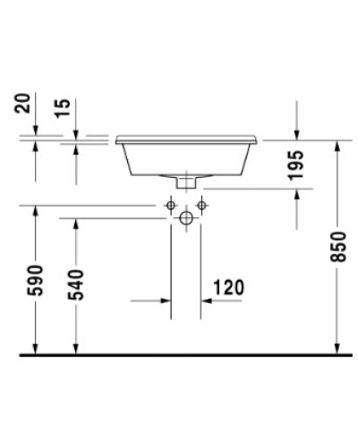 Раковина 56х46,5 см Duravit Starck 3 0302560000