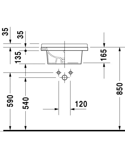 Раковина 48х46,5 см Duravit Starck 3 0303480022