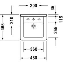 Раковина 48х46,5 см Duravit Starck 3 0303480022