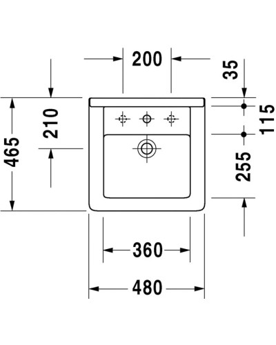 Раковина 48х46,5 см Duravit Starck 3 0303480022