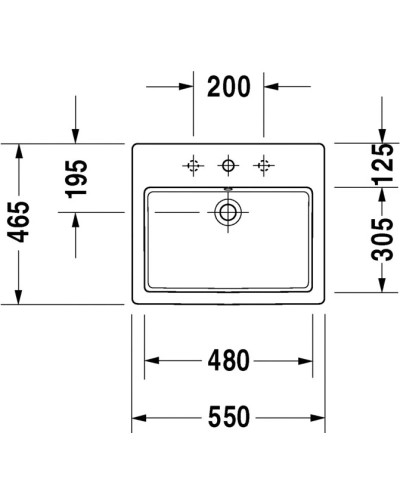 Раковина 55х46,5 см Duravit Vero 0315550000