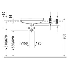 Раковина 55х46,5 см Duravit Vero 0315550000