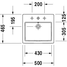 Раковина 50х46,5 см Duravit Vero 0315500000