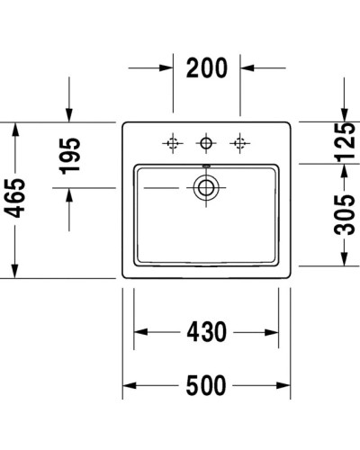 Раковина 50х46,5 см Duravit Vero 0315500000