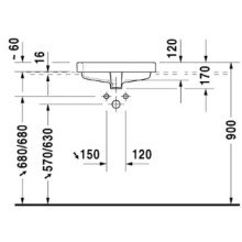 Раковина 50х46,5 см Duravit Vero 0315500000