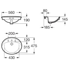 Раковина 56х47,5 см Roca Aloa 327865000