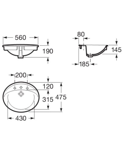 Раковина 56х47,5 см Roca Aloa 327865000