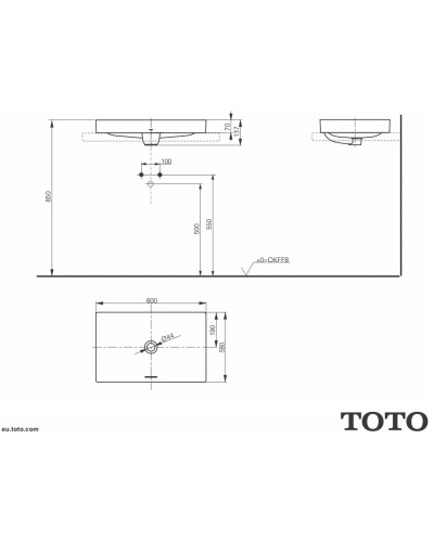 Раковина 60х38 см Toto Neorest L4716E#XW