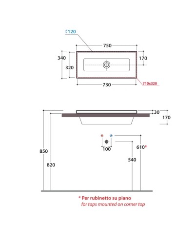 Раковина 75х34 см Globo Stockholm FO075BI