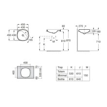 Раковина 45x45 см Roca Beyond 3270B7000
